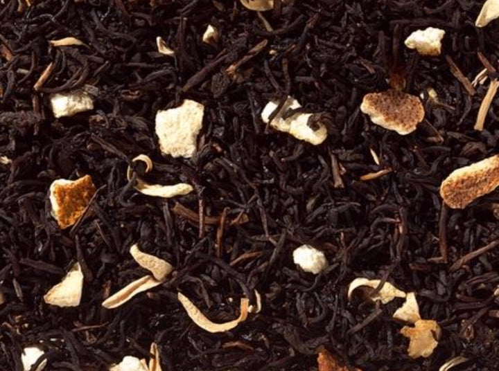 Schwarztee entkoffeiniert mit Orange