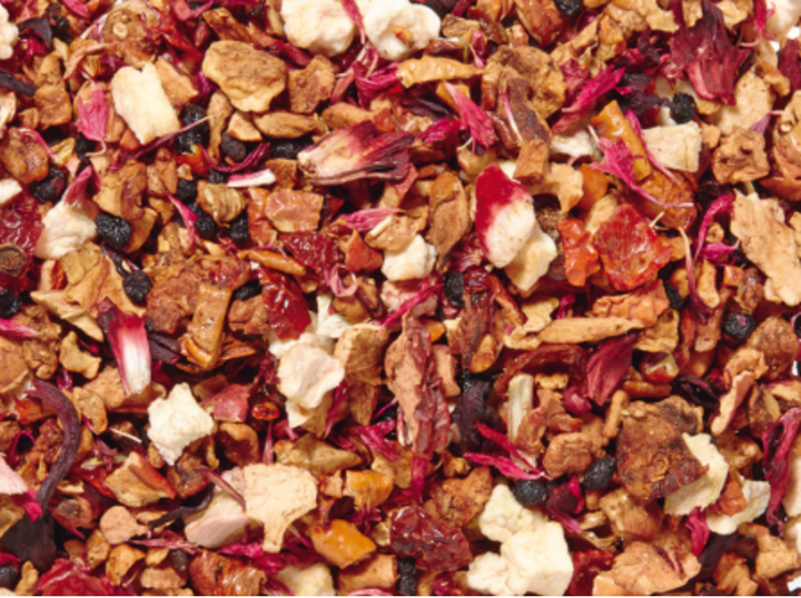 Spritzer au thé aux fruits et à la rhubarbe